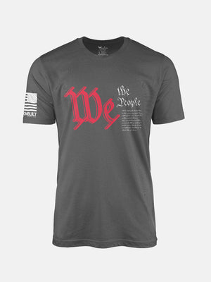 Asphalt t-shirt with We the People graphic on a patriotic shirt by FreedomBuilt